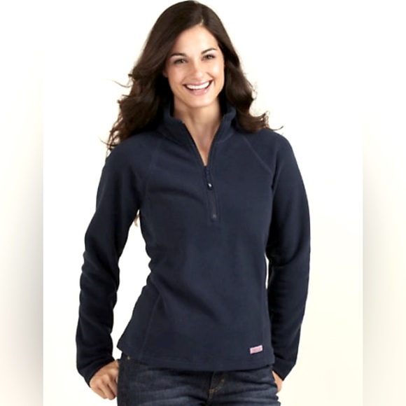 NWT Vineyard Vines Gondola Fleece Solid Navy - Picture 3 of 4